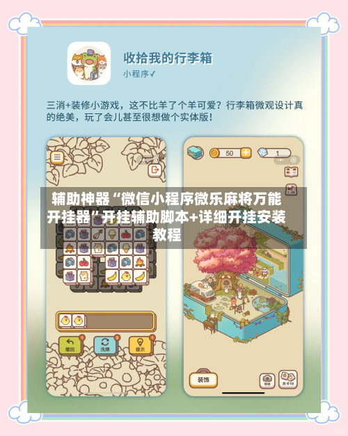 辅助神器“微信小程序微乐麻将万能开挂器”开挂辅助脚本+详细开挂安装教程-第2张图片