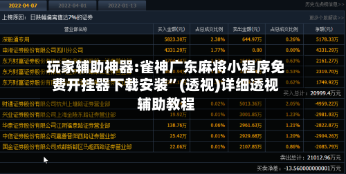 玩家辅助神器:雀神广东麻将小程序免费开挂器下载安装	”(透视)详细透视辅助教程-第2张图片