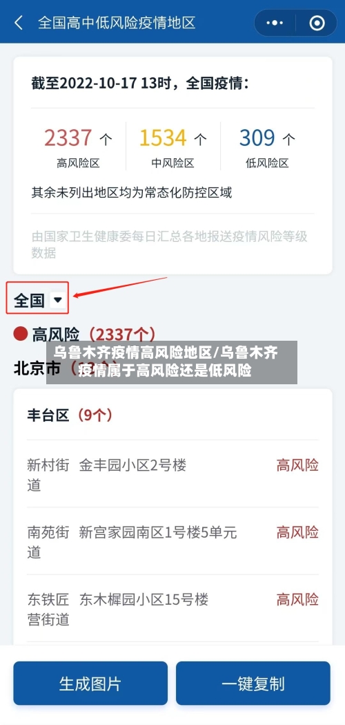 乌鲁木齐疫情高风险地区/乌鲁木齐疫情属于高风险还是低风险-第3张图片